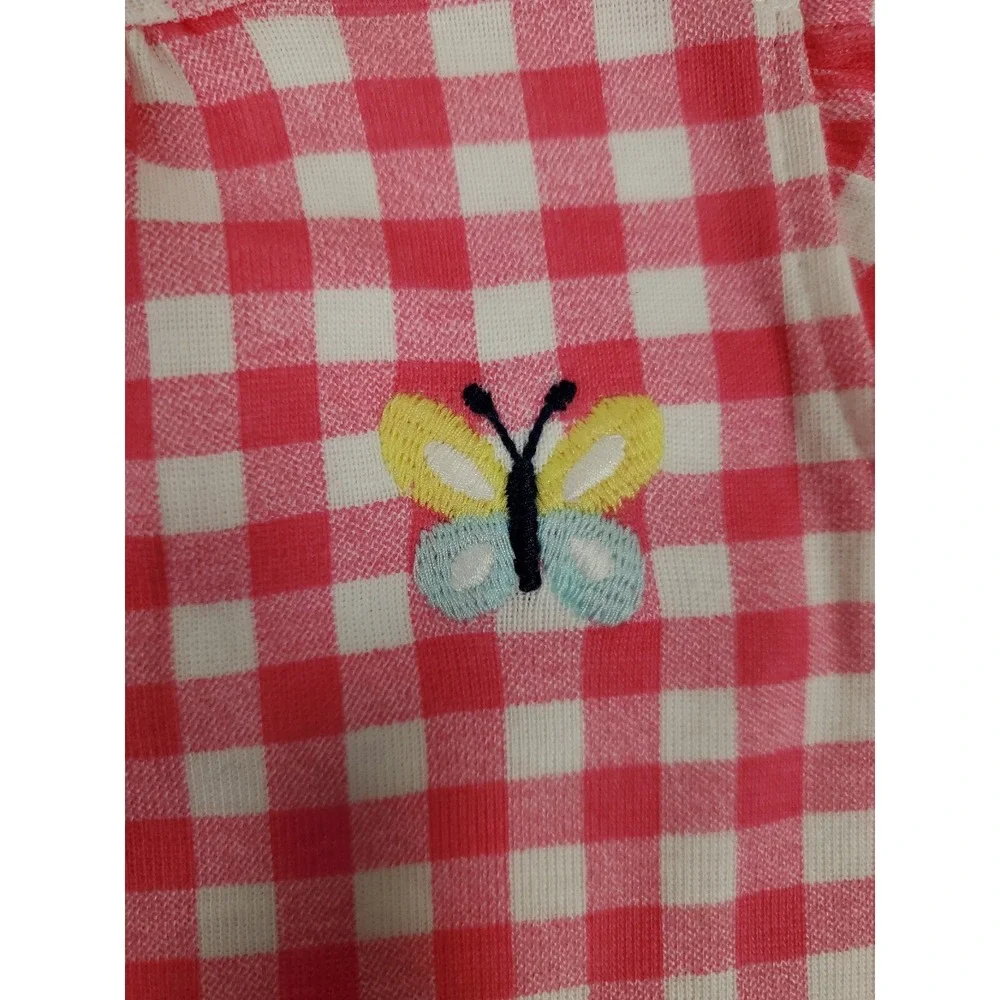 Carters Romper Girls 3 months Butterfly Frogs Chambray Pink Gingham NEW